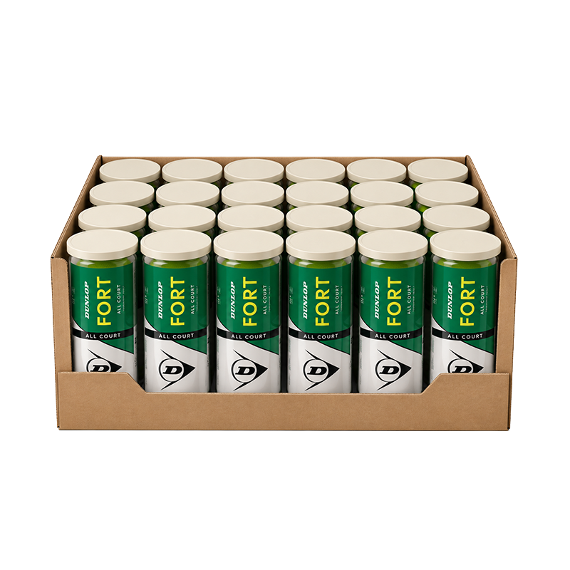 Dunlop Fort All Court TS Tennis Balls Box (72 Pack/24 Cans)